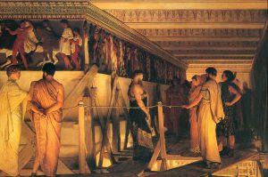 Fidias enseñando el friso del Partenón